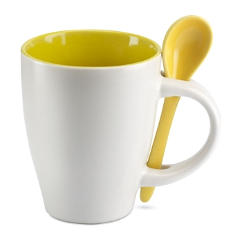 Dual Mug With Spoon 