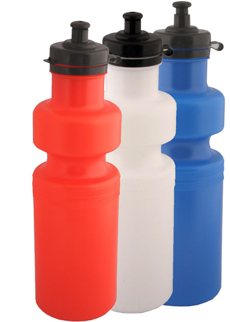 Econo 750ml Drink Bottle. Available In Blue, Red & White