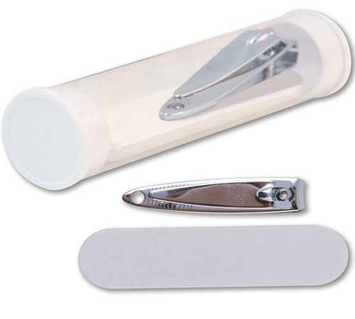 Emery Board & Nail Clippers in Tube 