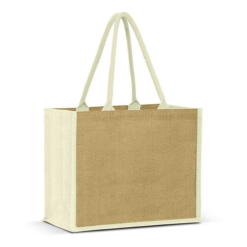 Extra Wide Jute Tote Bag 