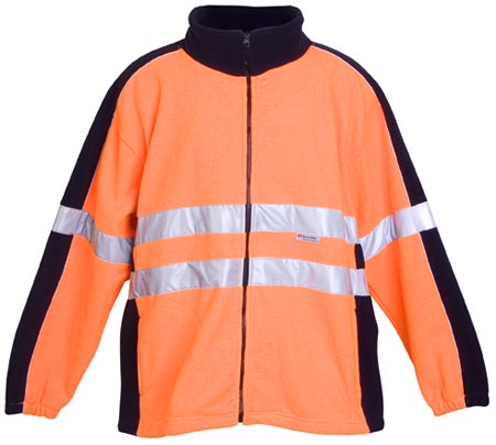 Fluoro Polar Fleece Jacket With 3M Reflective Panel 