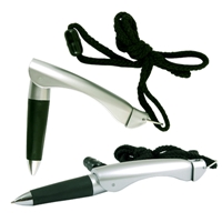 Folding Pen with Woven Lanyard