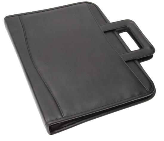 Foolscap PU compendium with handle