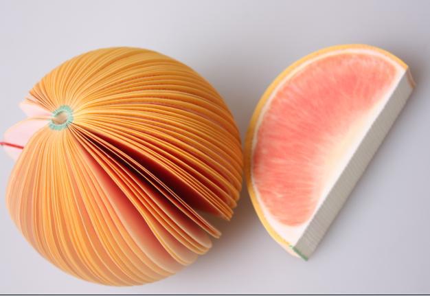Fruit Shape Notepad-Orange 
