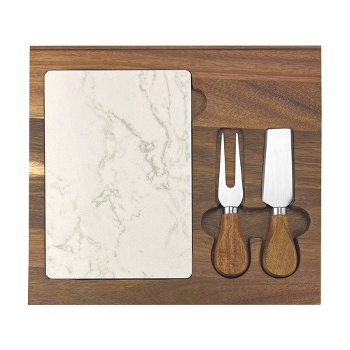 Fuzo Marble Cheeseboard & Knife Set 