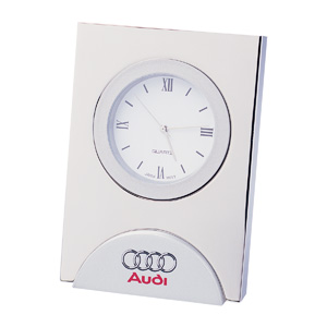 Geneva Silver Quartz Clock