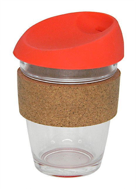 Glass Coffee Cup with Lid 