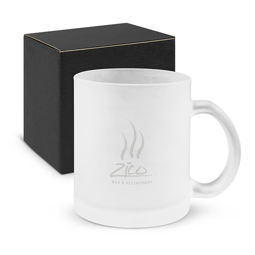 Glass Coffee Mug Frosted Finish 