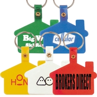 House Shape Soft Pvc Keytag