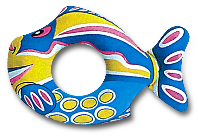 Inflatable Blue Fish Swim Ring
