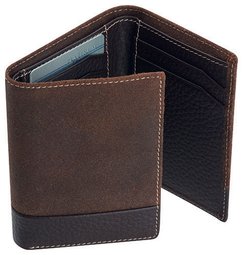Leather and Suede Wallet