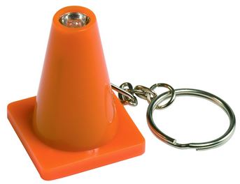 Light Up Safety Cone Keytag