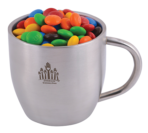M&M's in Stainless Steel Double Wall Curved Mug