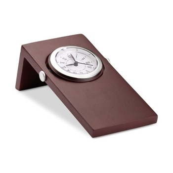 Mahogany Wood Desk Clock