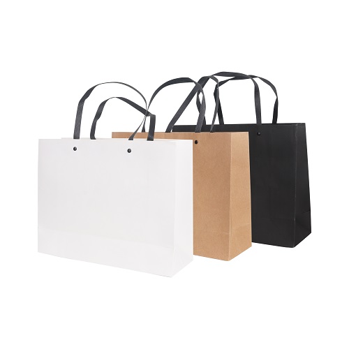 Medium Crosswise Paper Bag with Knitted Handle(320 x 250 x 110mm) 