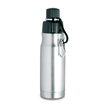 Metal Drinking Bottle with Carabiner 
