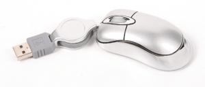 Mini Silver Retractable Mouse