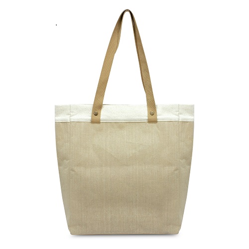Natural Laminated Juco Tote Bag 