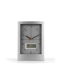 Oblong Wall Clock with Digital Weather Station 