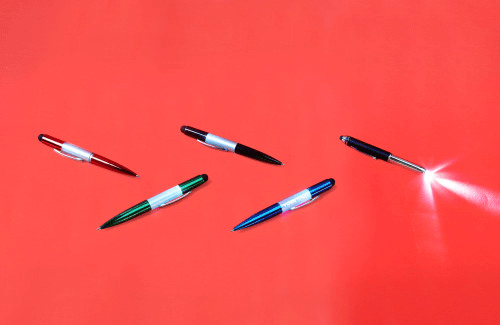 Plastic Ball Pen with Stylus and Led 