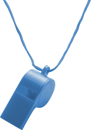 Plastic Whistle with Neck Cord 