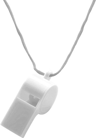 Plastic Whistle with Neck Cord 