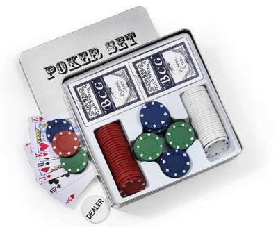 Poker Set in Metal Box