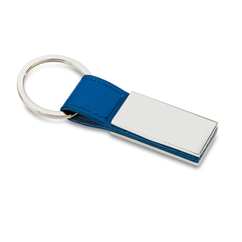 PU Keyring W/ Metal Plate 