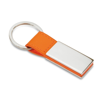 PU Keyring W/ Metal Plate 