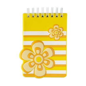 PVC Cover Notebook W/ Flower 