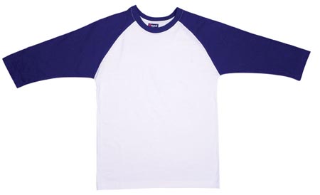 Raglan 3/4 Sleeve Cotton 
