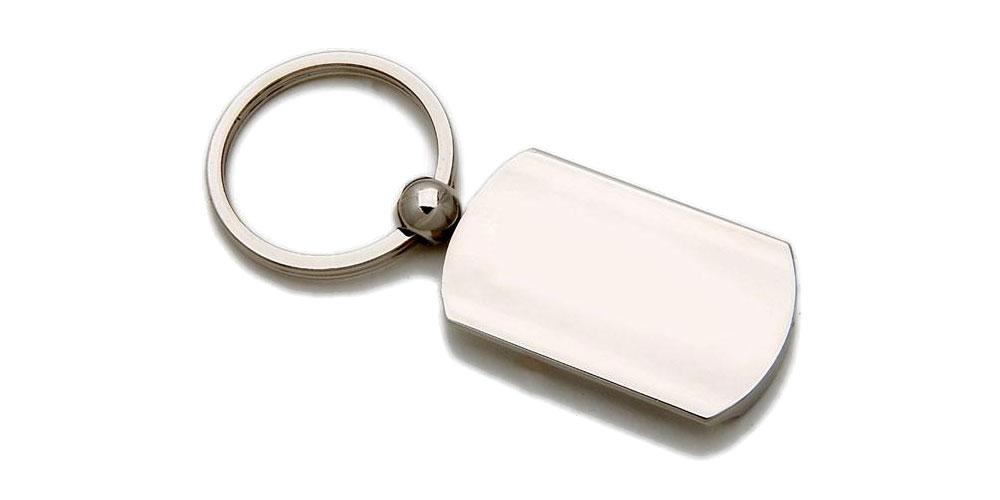 Rectangular Metal Keyrings