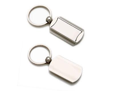 Rectangular Metal Keyrings 