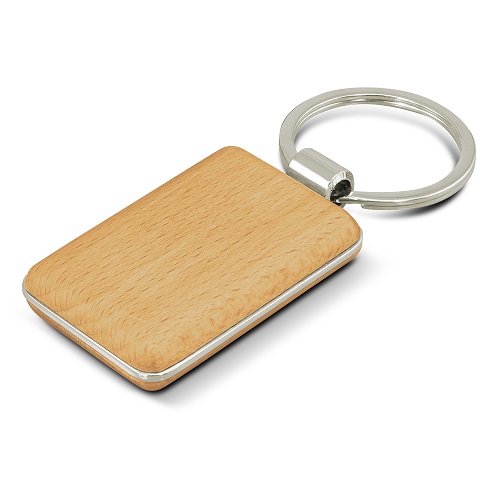 Rectangular Wood Keyring 