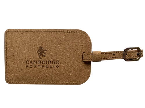 Recycled Leather Luggage Tag
