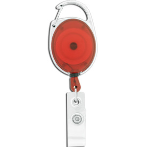 Retractable Badge Holder w/ Carabiner Clip 