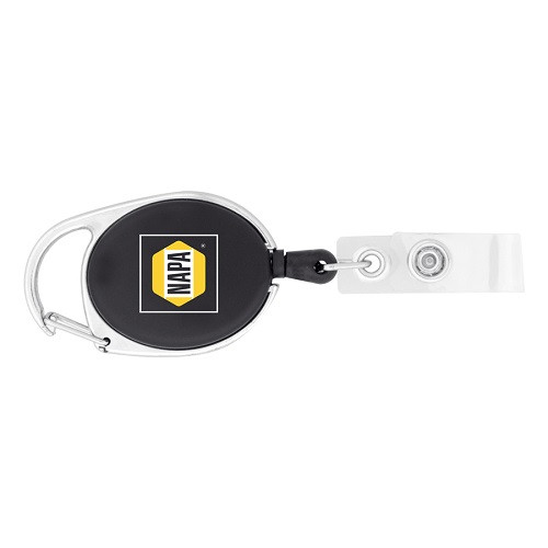 Retractable Badge Holder w/ Carabiner Clip 