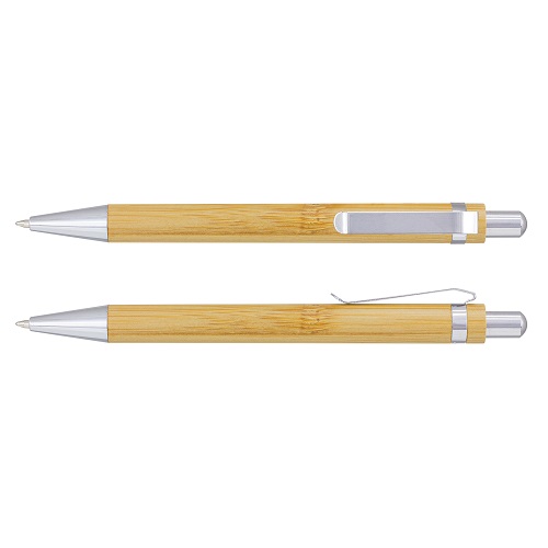 Retractable Bamboo Barrel Pen 