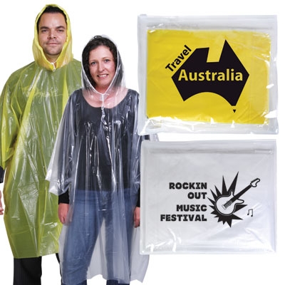 Reusable Polythene Poncho In PVC Pouch