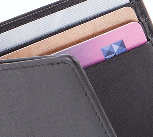 RFID Leather Compact Wallet 