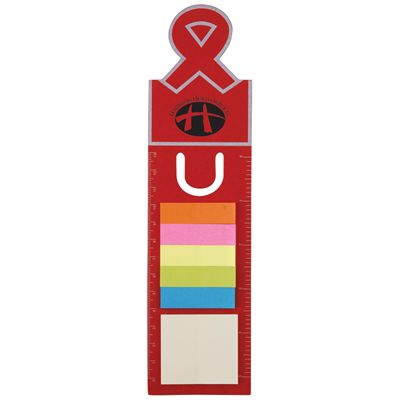 Ribbon Dye Cut Bookmark/Ruler with Noteflags