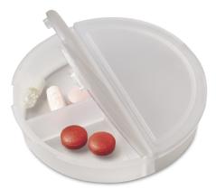 Round Translucent Plastic Pill Box 