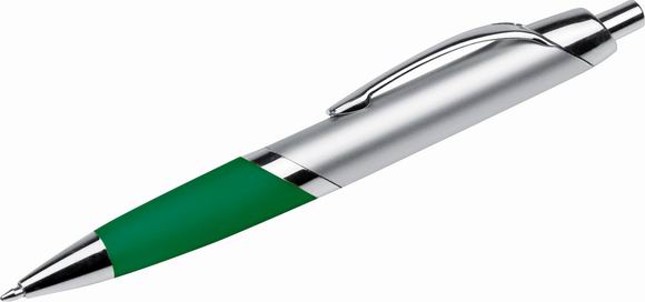 Satin Ballpoint Pen with Rubber Grip 