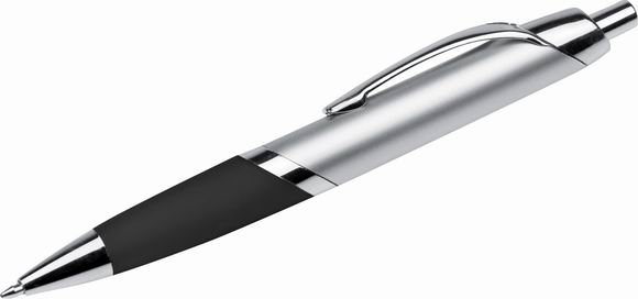 Satin Finish Ballpoint Pen with Metal Clip and Large Cartridge