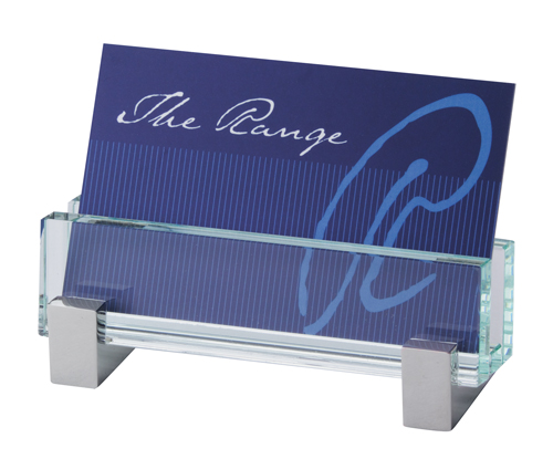 Set in Glass Business Card Holder