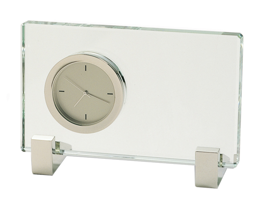 Set in Glass Desk Clock