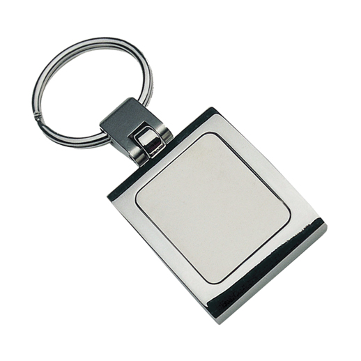 Shiny Silver Metal Keyring