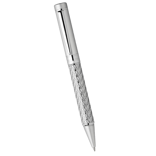 Silver Carbon Fibre Ballpoint