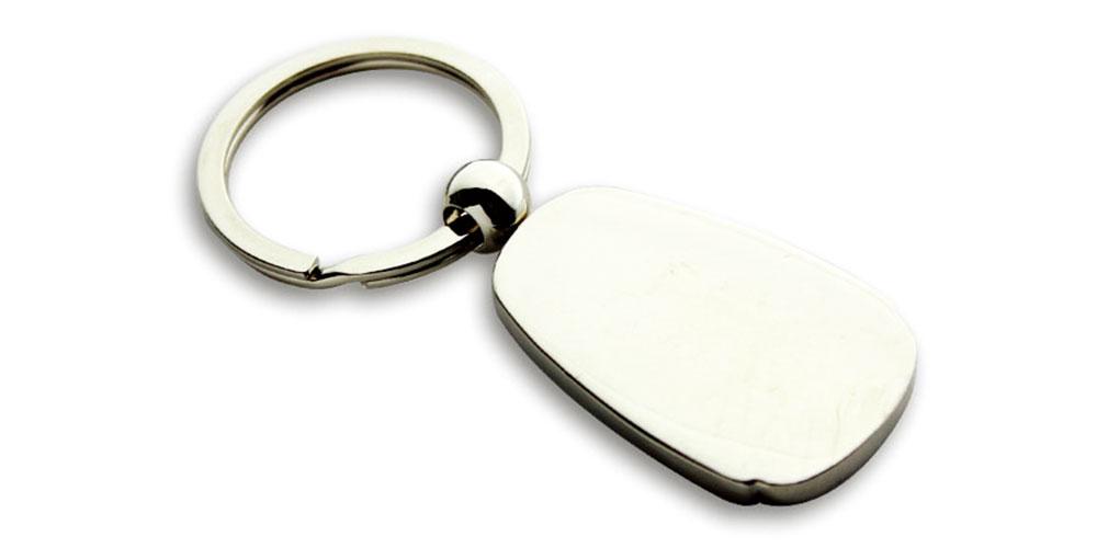 Silver Metal Keyring with Black Gift Box