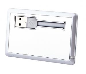 Silver USB Credit Card Flash Drive